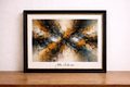 Abstract expressionism in warm tones