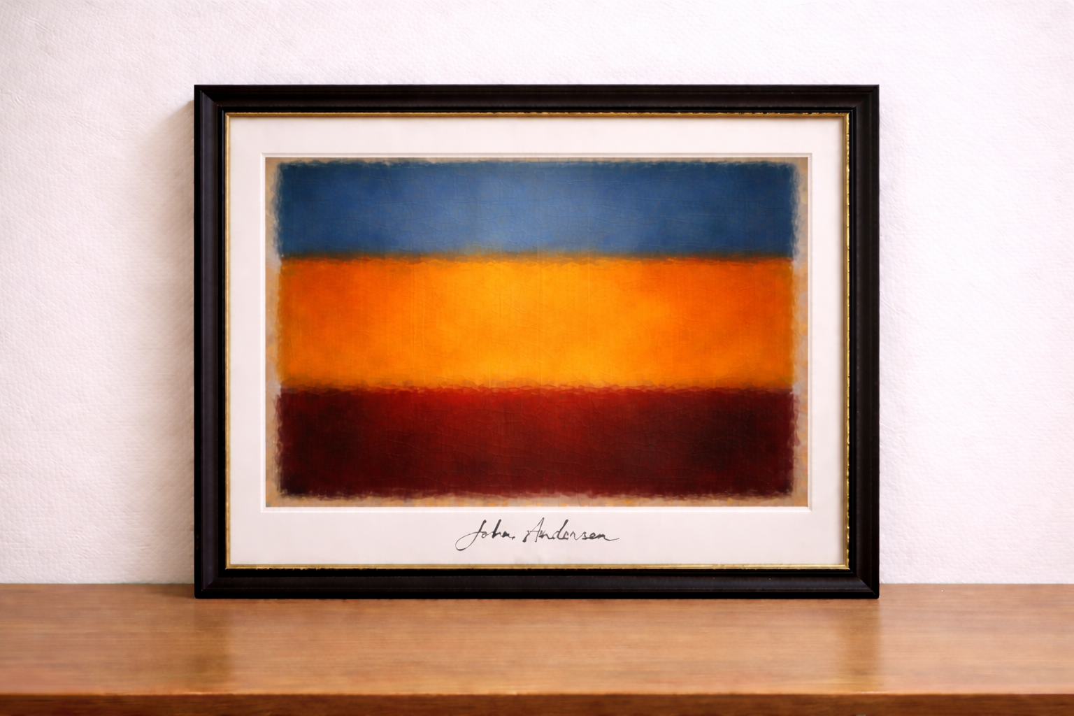 Abstract expressionist painting with vibrant fields