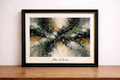 Abstract expressionism in cool tones
