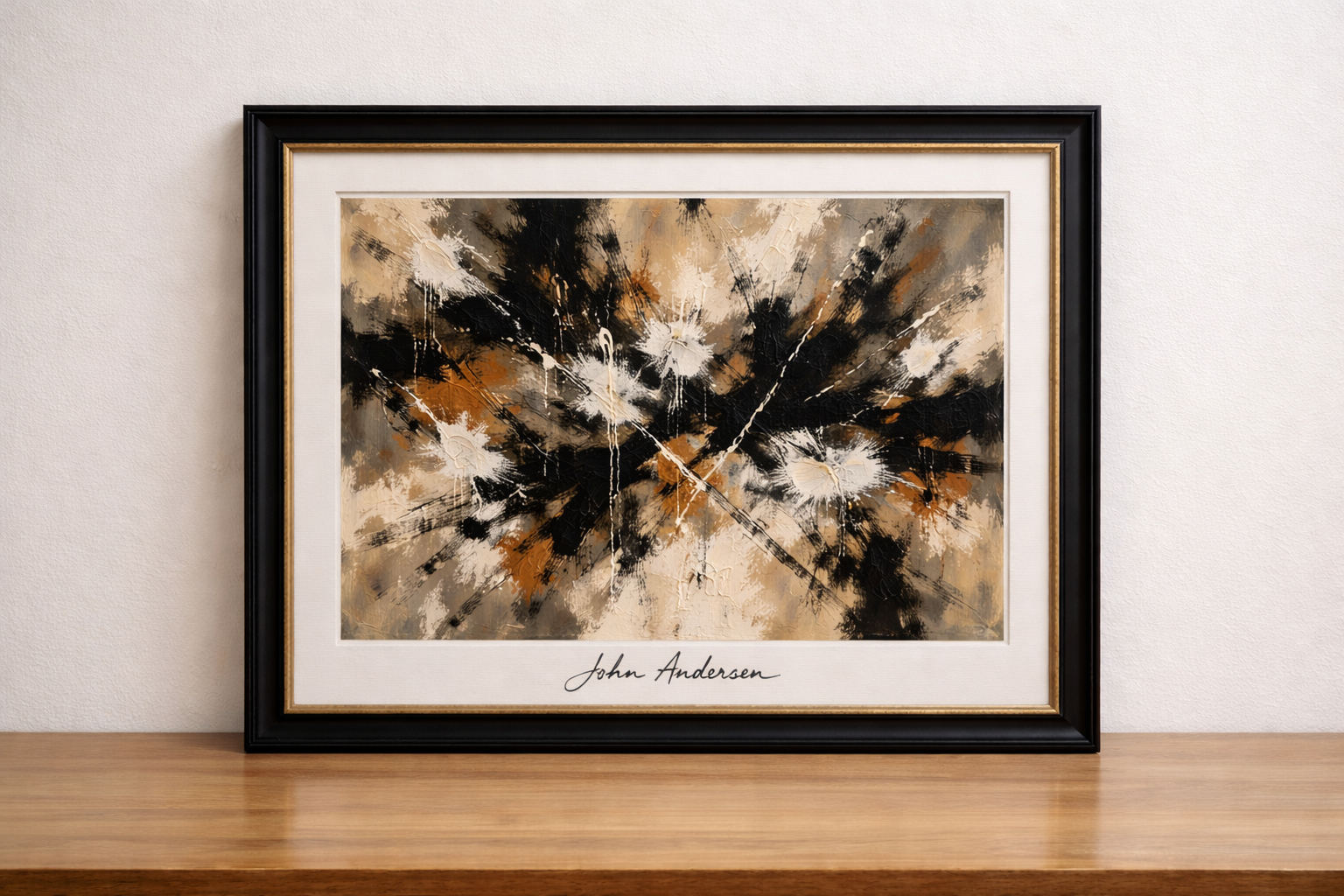 Abstract expressionism in earthy tones