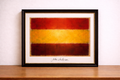 Abstract expressionist color fields on display