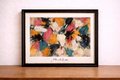 Abstract expressionist painting on display