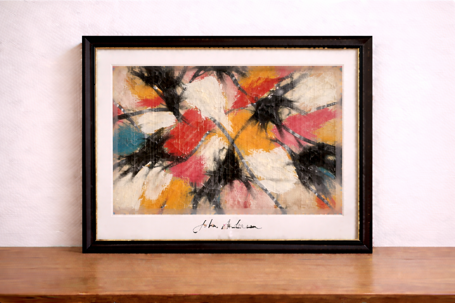 Expressive abstract on modern display