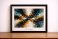Peinture abstraite avec couleurs vibrantes
