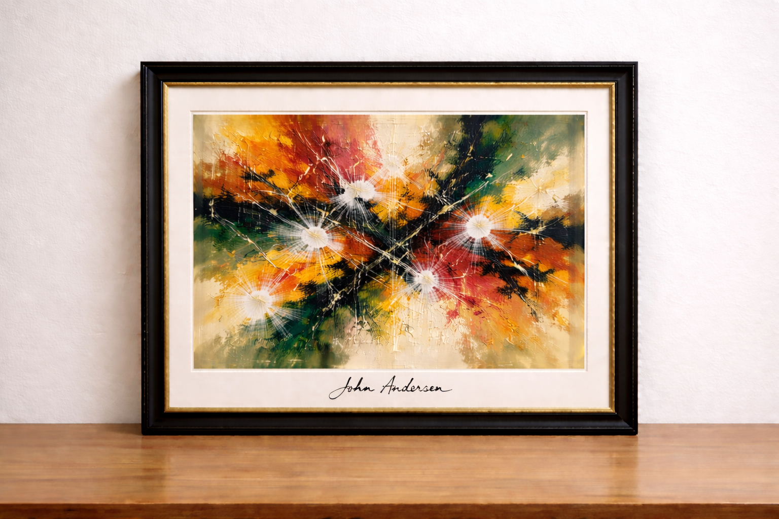 Vibrant abstract expressionism on display