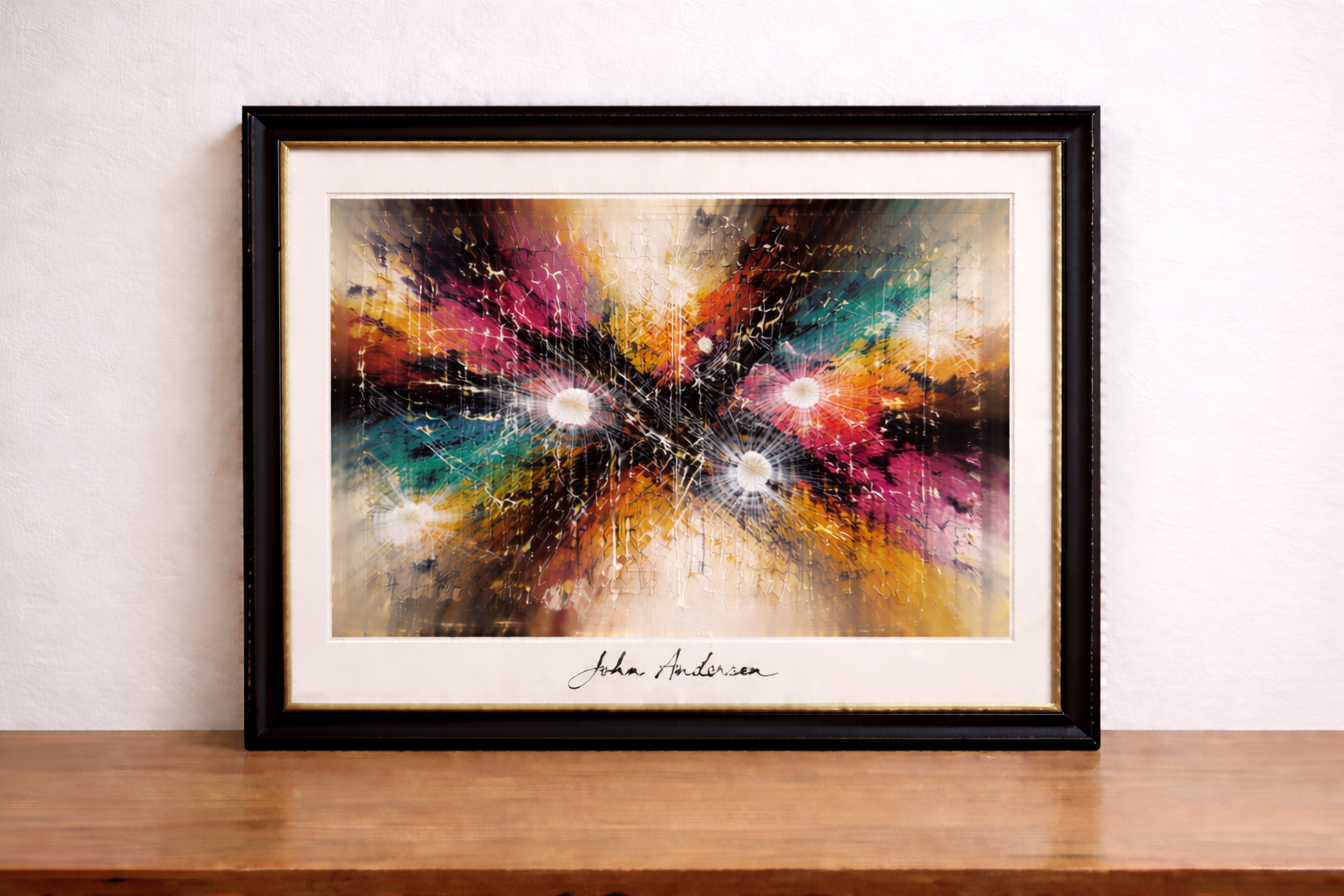 Vibrant abstract expressionist artwork