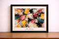 Vibrant abstract expressionist composition